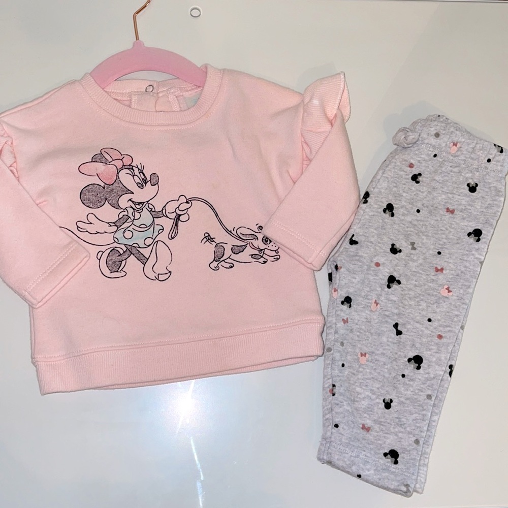 Disney 0-3months matching set.